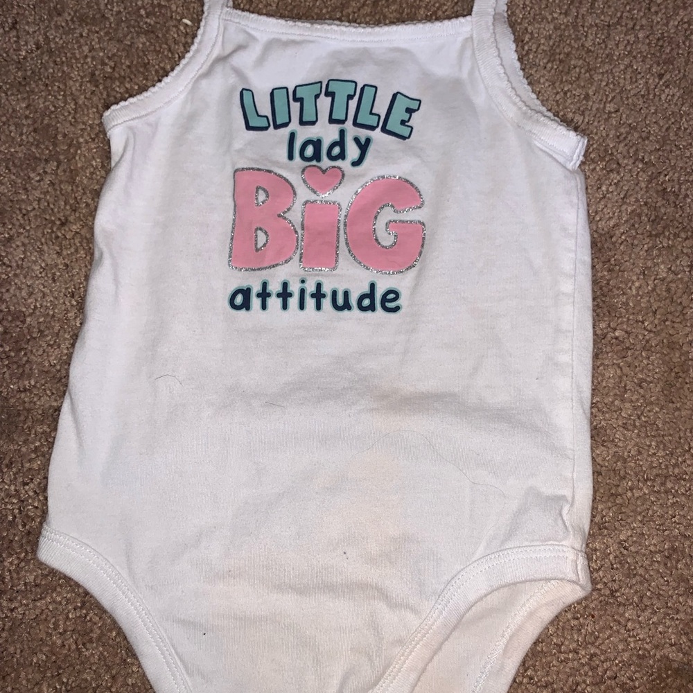 Girl’s Little Lady Big Attitude Tank Onesie